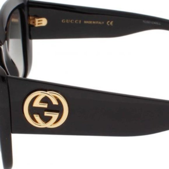 Gucci Grey Gradient Square Women's Sunglasses - Picture 3 of 3
